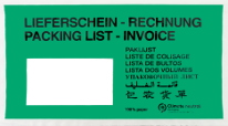 Begleitpapiertaschen / Dokumententaschen selbstklebend Papier grün, Packing List Envelopes Self-Adhesive Paper Green ©NEUHAUS-PAPIER, D-44135 Dortmund